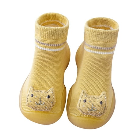 

Kids Shoes First Walkers Cute Cartoon Animals Antislip Socks Shoes Prewalker Sneaker