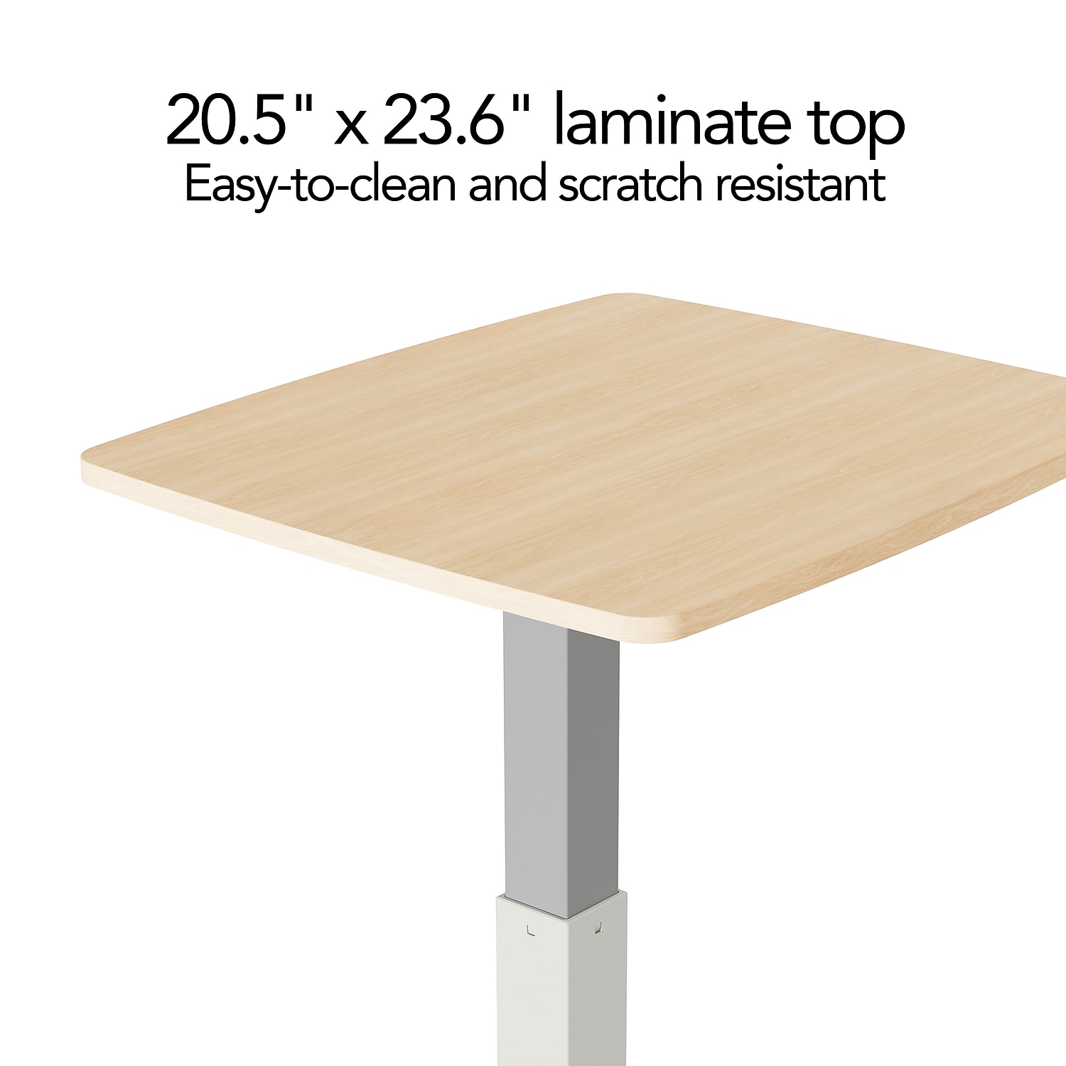 Staples Union & Scale Essentials 24"W Adjustable Standing Mobile Desk Natural (UN60413-CC)