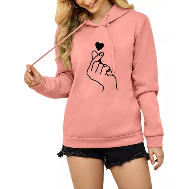 Sudadera Hoodie Deportiva Con Capuchaletra De Mujer Impresa