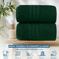 thumbnail image 3 of Dan River Bath Sheet 2 pack 35x70 in Quick Drying Oversized Soft Absorbent Cotton Towel - Hunter Green, 3 of 8