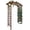 Arched carbon burning, variant on Senfot Charred Finish Flat Top Wood Garden Arbor Trellis for Backyard Patio Climbing Plant Grape and Rose Vine Cultivation
