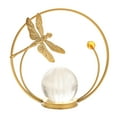thumbnail image 3 of kowaku Crystal Ball Sculpture Metal Figurine Collection Gift Decorative Statue Stand 50mm for Fireplace Hallway Bedroom Housewarming Dragonfly, 3 of 9