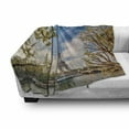 thumbnail image 3 of Paris Soft Flannel Fleece Blanket, Eiffel Tower and Cloudy Sky Panoramic Photo Springtime Paris Travelling Destination, Cozy Plush for Indoor and Outdoor Use, 50" x 60", Blue Brown, by Ambesonne, 3 of 6