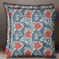 thumbnail image 3 of S4Sassy Decorative 1 Pair Square Cotton Poplin Floral Print Red Cushion Cover Throw-12 x 12 Inches, 3 of 4