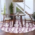 thumbnail image 3 of Purple Weeping Eucalyptus Round Area Rug 8Ft Washable Large Circle Rugs for Living Room Dorm, Spring Summer Farmhouse Leaves Non-Slip Carpet Floor Mats Indoor Outdoor Carpet Runner Home Decor, 3 of 8
