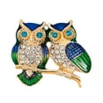 thumbnail image 5 of FRCOLOR Chic Owl Shape Breastpin Creative Brooch Pin for Decoration Use Made of Alloy Multi Color 2.5 inch, 5 of 8