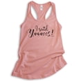 thumbnail image 1 of I Said Yaaasss Tank Top, Ladies Racerback Tank Top, Fiance Tank, Engagement Tank, I Said Yes Tank, Desert Pink, Large, 1 of 3