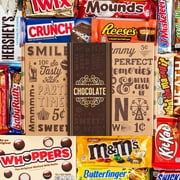 CHOCOLATE LOVERS FULL SIZE CANDY BAR SNACK GIFT BASKET - PERFECT For Adult, College Student, Military, Teens, Woman, Man, Boy or Girl