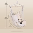 thumbnail image 3 of Outsunny Hammock Chair Swing Hanging Macrame Chair Cotton w/ Two Soft Seat Cushions, for Bedroom Indoor Outdoor Ideal Gift for Kids Lover Birthday Present, White, 3 of 10