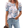 thumbnail image 1 of Camiseta Zeagoo con manga abullonada y cuello redondo para mujer, 1 of 4