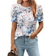 thumbnail image 1 of Camiseta Zeagoo con manga abullonada y cuello redondo para mujer, 1 of 4