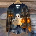 thumbnail image 1 of Amzcrzy Chandails en Molleton pour Femmes Halloween Chandail en Molleton Halloween Chandail en Molleton Femmes Chandails en Molleton Graphiques Mignons Chemises Halloween Automne Chandail en Molleton Col Rond Chandails en Molleton pour Femmes TG, 1 of 4