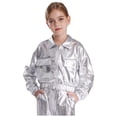 thumbnail image 3 of Doomiva Ensemble de Performance Jazz Moderne pour Garçons et Filles Vêtements de Danse de Rue Hip Hop 2 Pcs Argent 10, 3 of 5