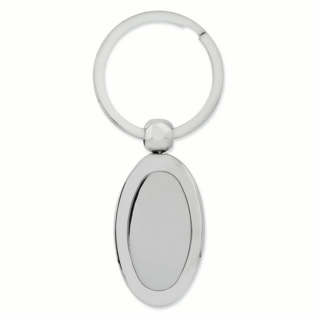 Taille de l'Anneau de Porte-Clés Ovale Plaqué Nickel