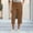 Coffee women capri pants with pockets a1, variant on Cagogo Women Capri Pants High Waisted Cropped Pants with Pockets Casual Basic Vacation Regular Fit Flowy Beach Lounge Trousers Summer Clothes, Mint Green M