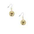 thumbnail image 2 of Delight Jewelry Goldtone Large Disc Letter - F - 3/4'' Gold Tone Infinity French Earrings, 2 of 4