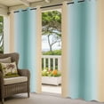 thumbnail image 5 of Outdoor Curtains for Patio Waterproof, Teal Yellow Ombre Windproof Pravicy Outside Porch Blackout Curtain, Farmhouse Modern Gradient Art Sun Blocking Grommets Curtains for Cabana Gazebo 54"x95", 5 of 9
