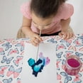 thumbnail image 7 of Covers For The Home Deluxe Elastic Edged Flannel Backed Vinyl Fitted Table Cover - Butterfly Pattern - Oblong/Oval - Fits Tables up to 48" W x 68" L (ETBUT76), 7 of 7
