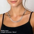 thumbnail image 4 of FindChic Herringbone Necklace for Women Stainless Steel Layered Choker Adjustable Snake Chains Birthday Mothers Day Jewelry Gifts Her Mom Wife Lady Female Adults Age Ideas, 5mm/18inch, 4 of 9