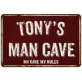 thumbnail image 1 of TONY'S Man Cave Red Grunge Sign 16 x 24 Matte Finish Metal Sign 116240003115, 1 of 1