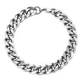 thumbnail image 4 of 3/5/7/9/11mm Silver Stainless Steel Curb Cuban Chain Bracelet for Men Women 7 inch-10 inch, 4 of 4