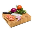 thumbnail image 2 of Small End Grain Bamboo Cutting Board | Professional, Butcher Block | Non-Slip Rubber Feet, 2 of 2