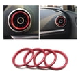 thumbnail image 3 of maskred 4 Pieces Air Condition Ring Cover Auto Decorative Instrument Desk Refit Trim Aluminum Replacement for A3 A1, 3 of 5