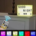 thumbnail image 4 of Caja de luz gruesa de tamaño A4, lámpara LED con letras decorativas, 7 colores para ajustar con mando a distancia, 4 of 8