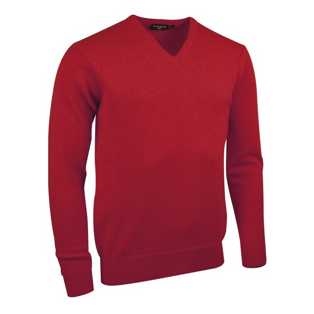 Glenmuir - Jersey de lana de cordeo cuello pico Modelo Lomond hombre caballero (Zafiro) Glenmuir UTRW515_sapphire