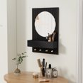 thumbnail image 6 of HLR Modern 16X24 Inch Black Vanity Mirror with Hanging Decorative Metal Framed Bathroom Mirror for Wall Mirrors, 6 of 8