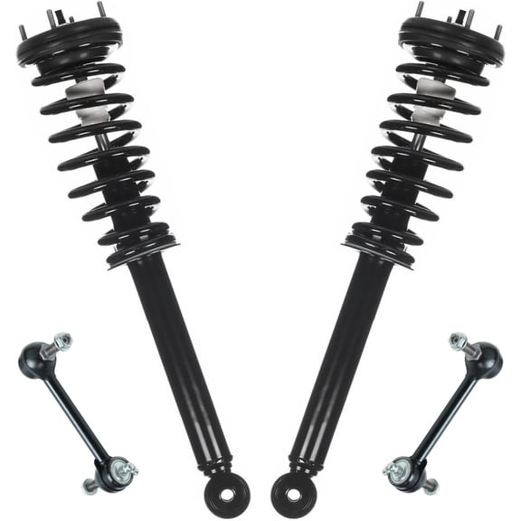Detroit Axle - Front Struts Kit for Ford 2002-2005 Thunderbird, 2 Struts with Coil Springs 2 Sway Bar End Links 2003 2004 Replacement Suspension Kit