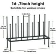 thumbnail image 2 of Urban Deco Modern Black Metal Free Standing Boot Shoe Rack Organizer, Tall Boot Shaper Storage Stand, Holds 8 Pairs, 2 of 6