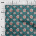 thumbnail image 2 of oneOone Tissu Coton Soie Vert Sarcelle Feuilles Matériel de Robe Tissu Imprimé Tissu au Mètre 42 Pouces de Large, 2 of 5