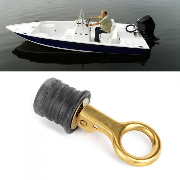 Boat Drain Plug,Brass Rubber Snap Tight Marine Boat Accessories