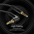 thumbnail image 4 of Audio Cable 3.5mm Right Angle (6FT) Male to Male Gold Plated AUX Auxiliary Headset Jack Adapter TRS Cord for Bose Sony Headphones Cord Replacement iPhone iPod iPad Computer Portable Speaker Car, 4 of 6