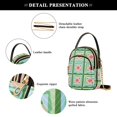thumbnail image 4 of FORMRS Crossbody Bag for Women Quilted Travel Shoulder Cell Phone Purse with Chain Strap Handbag, Green Blossom Mosaic, 4 of 7