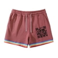 thumbnail image 3 of Xdzjlr Running Shorts For Men,Drawstring Print Rainbow Design Summer Outdoor Streetwear Fit Lightweight Loose Running Shorts For Men, 3 of 3