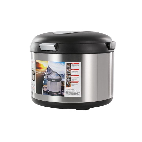 Tayama Stainless Steel Thermal Cooker,Black,5 Qt.