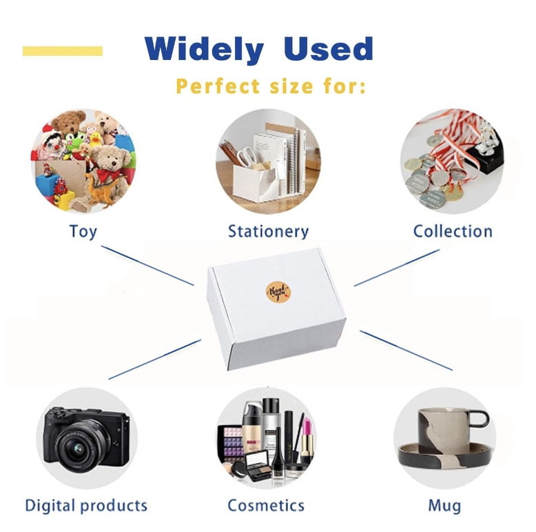 BagDream Shipping Boxes 6x4x3 Inches Small Mailing Boxes 25 Pack White Cardboard Corrugated Box Mailers