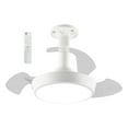 thumbnail image 1 of Ventilador de techo con luz y control remoto, lámpara colgante elegante y silenciosa, velocidades de viento para cafetería, apartamento, comedor, L 48O, 1 of 8