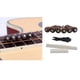 thumbnail image 4 of acústica guitarra puente sillín y tuerca + 6 piezas guitarra puente pines y guitarra cuerda Pin extractor Accs Baoblaze Sillín de puente de hueso de 6 cuerdas, 4 of 8