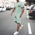 Fashion Men's Suit Summer Coconut Print Short Sleeve T Shirt Shorts
