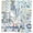 Blue Series, variant on 200PCS Vintage Scrapbooking Supplies Pack, Aesthetic Scrapbook Sticker Paper Art Journaling Kit for Junk Journals,Planner,Cottagecore Decor Gifts (Purple Series)