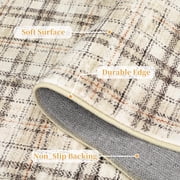 Washable Runner Rugs 2x6ft, Modern Tartan Plaid Non-Slip Low Pile Rug, Machine Washable Soft Stain Resistant Carpet for Kitchen Laundry Room Entryway