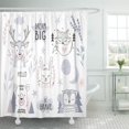 thumbnail image 1 of ABPHQTO Cute Baby Scandinavian for Nursery Forest Collection Cortina de ducha con letras 150x180 cm, 1 of 1
