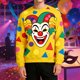 thumbnail image 2 of Top de Manga Larga Impresa con Tema de Carnaval, Sudadera de Cuello de Tripulación de Poliéster Casual para Disfraz de Fiesta Y Ropa Cotidiana, 2 of 7