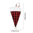 thumbnail image 3 of Christmas Decor Plaid Silverware Bag Christmas Hat Cutlery Holder With Artificial White Edge Table Decoration Utensil Bag Christmas Gifts, 3 of 6