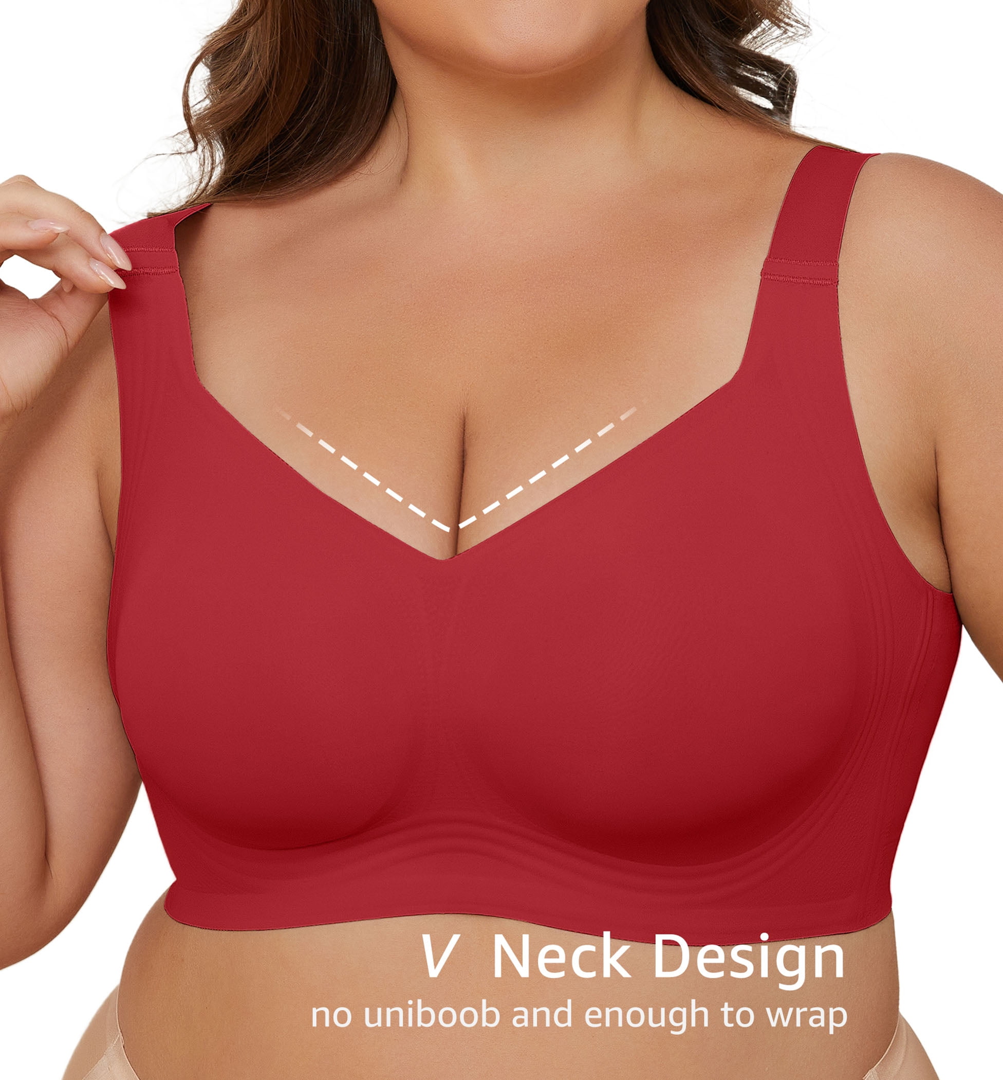 Daystry Smooth Wireless Bras for Women No Underwire Comfort Seamless Bras Full Coverage Everyday Bra New Upgrade