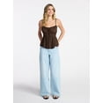 thumbnail image 2 of No Boundaries Eyelet Tie Front Cami, Women's XXS-XXL, 2 of 5
