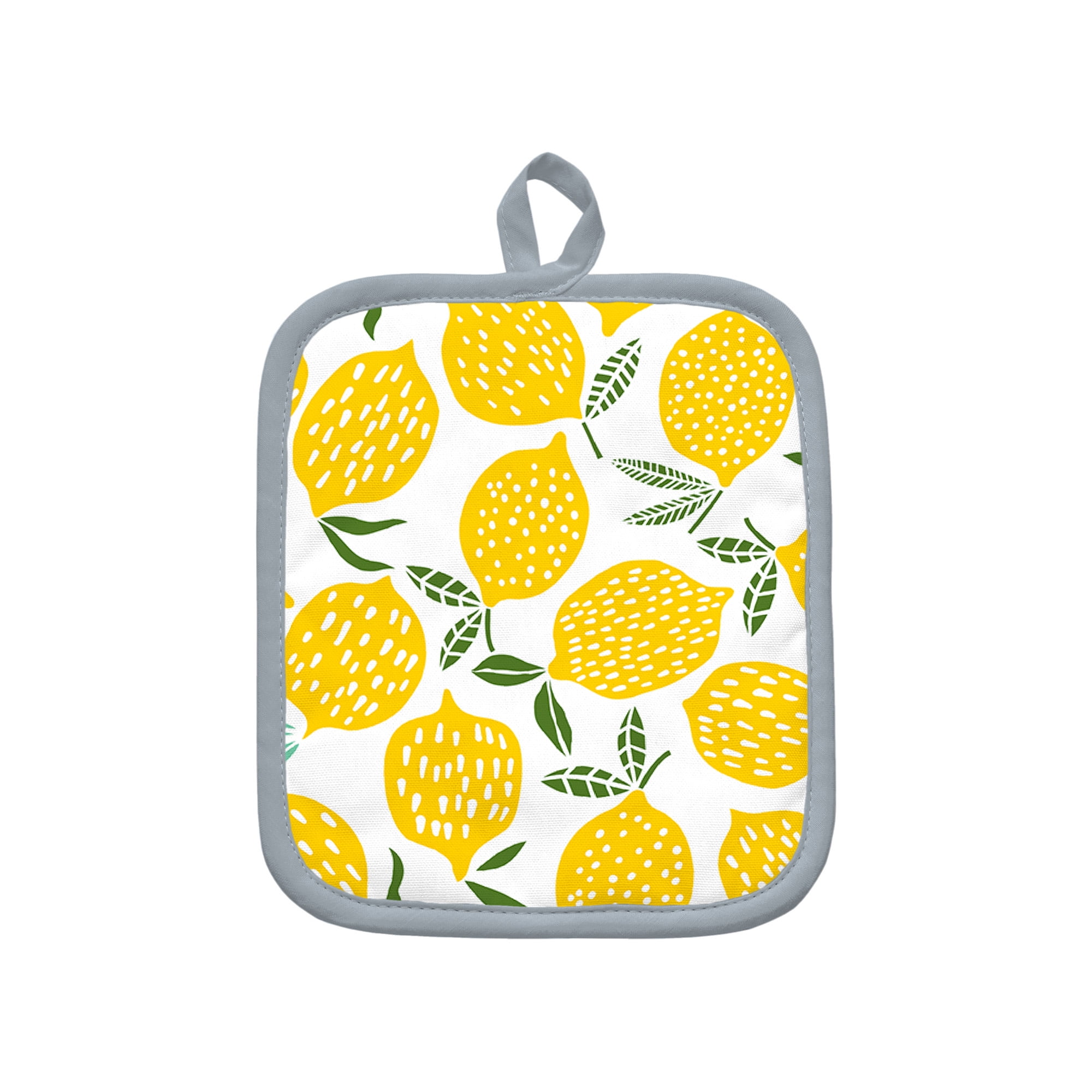 Mainstays Cotton Kitchen Textile Set Lemon Toss 5 Piece Walmart Com Walmart Com